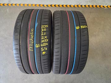 295/35/21 107Y* MICHELIN ZOMERBANDEN 4S 5,5MM PROFIEL 2X, Ophalen, Gebruikt, 295 mm, 21 inch