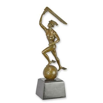 A BRONZE ART DECO SCULPTURE OF MERCURY (Interieur), Verzenden, Nieuw