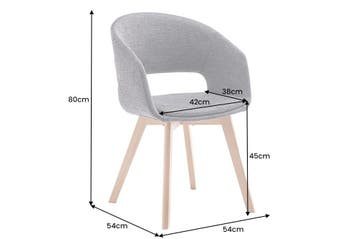 Design stoel NORDIC STAR antiek grijze houten poten - 43423, Huis en Inrichting, Stoelen, Ophalen of Verzenden, Nieuw