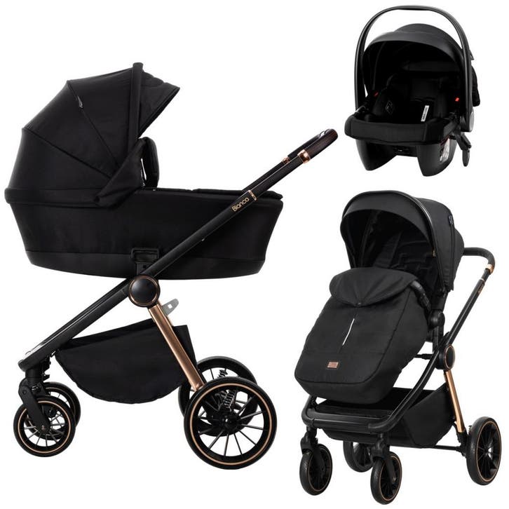 Lorelli Bianca Black 3-in-1 Kinderwagen incl. i-Size, Kinderen en Baby's, Autostoeltjes, Nieuw, Verzenden