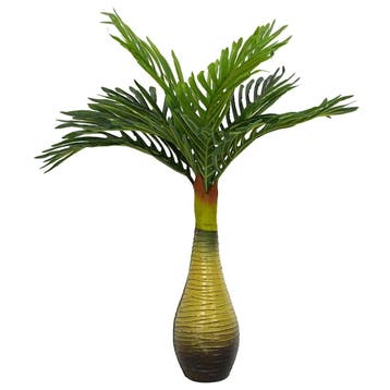 vidaXL Kunstpalmplant 9 blaadjes 70 cm groen, Verzenden, Nieuw
