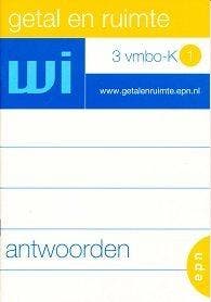 Getal en Ruimte 3 Antwoorden VMBO-K-1, Boeken, Verzenden, Nieuw