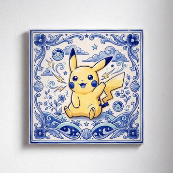 Kleury.art - [Ceramic Tile Art] Pikachu’s Spark” by, Nieuw