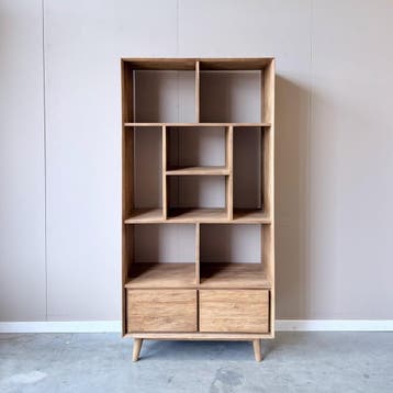 Vintage boekenkast, Huis en Inrichting, Ophalen of Verzenden, Nieuw