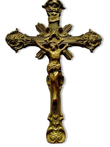 Barok stijl Crucifix - Messing, Brons - Early 20th century
