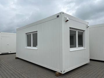 Kantoorunit - 6 x 3 meter | Kopraam/zijraam rechts met keuke, Ophalen of Verzenden
