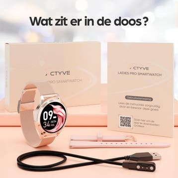 Actyve Smartwatch Amoled Dames Rosé Goud - Geschikt voor, Ophalen of Verzenden, Zo goed als nieuw, Actyve