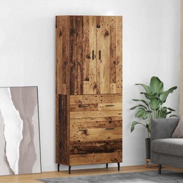 vidaXL buffetkast 2 st Oud Hout 69,5 x 34 x 180 cm Bewerkt, Minder dan 50 cm, Verzenden, Nieuw, Minder dan 100 cm