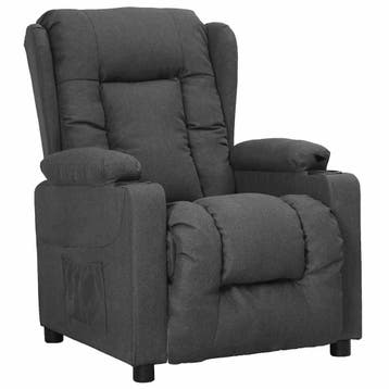 vidaXL Fauteuil verstelbaar stof donkergrijs, Verzenden, Nieuw