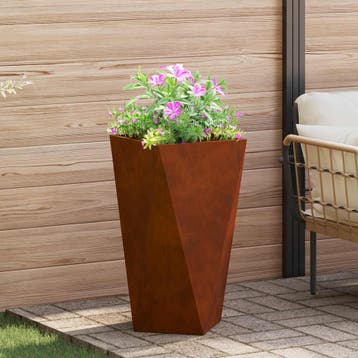 vidaXL Plantenbak Roestig 40 x 40 x 75 cm weervast staal, Verzenden, Minder dan 60 cm, Nieuw, Metaal