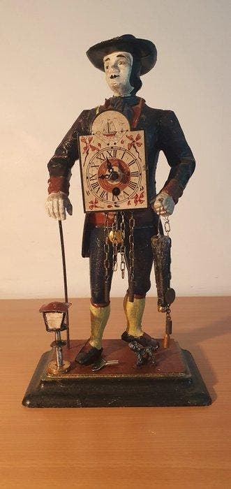Tafelklok - A.N.M.B. - Zinklegering - 1940-1950, Antiek en Kunst, Antiek | Klokken