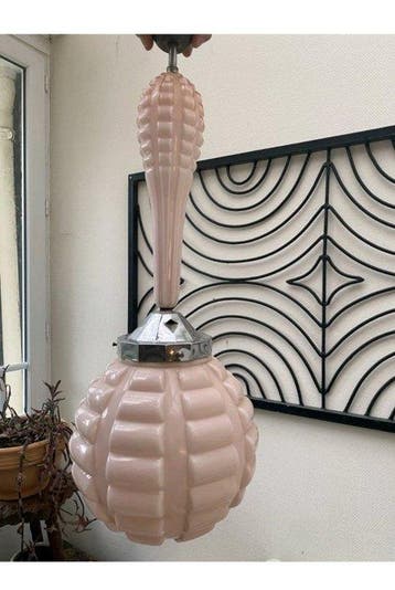 Plafondlamp - Glas, Antiek en Kunst