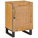 vidaXL Badkamerkast met plank Bruin 38 x 33 x 58 cm Massief, Verzenden, Nieuw, (Half)hoge kast