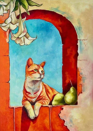 Camilo (XXI) - El Centinela Naranja, Antiek en Kunst, Kunst | Schilderijen | Klassiek