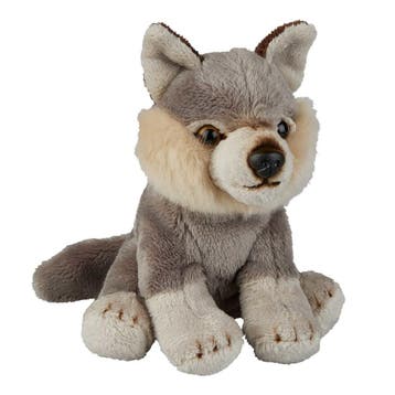 Ravensden wolf knuffel - pluche - grijs - 15 cm, Verzenden, Nieuw