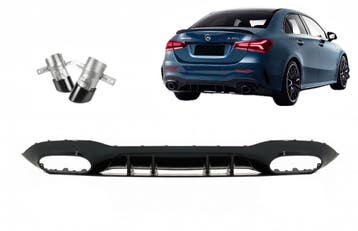 Achterdiffusor Mercedes A-Class V177 Sedan (2018-..) zwart, Ophalen of Verzenden, Nieuw