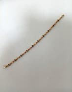 Armband - 18 karaat Geel goud Saffier - Diamant -, Sieraden, Tassen en Uiterlijk, Armbanden, Nieuw