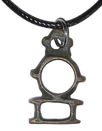 Oude Keltische stam -Bronce-Bonito hangende amulet -