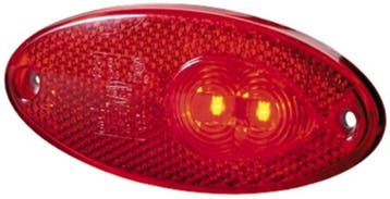 Hella Markering LED met Reflector Ovaal Opbouw Rood, Ophalen of Verzenden, Nieuw