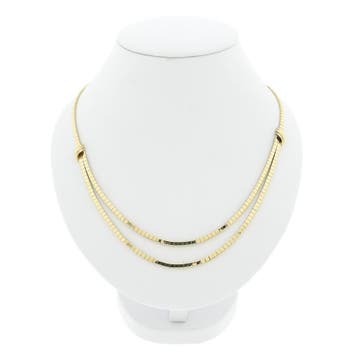 Gouden omega schakelcollier (Ketting), Ophalen of Verzenden, Gebruikt, Goud, Goud