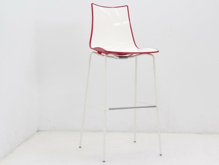 Barkruk Scab Zebra Bi-colore, kunststof kuip wit/rood,, Auto-onderdelen, Ophanging en Onderstel, Gebruikt, Ophalen of Verzenden