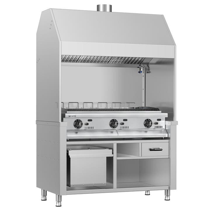 GGM Gastro | Gasbarbecue BERLIN - 21kW - 6 grillroosters - |, Witgoed en Apparatuur, Grillplaten, Verzenden
