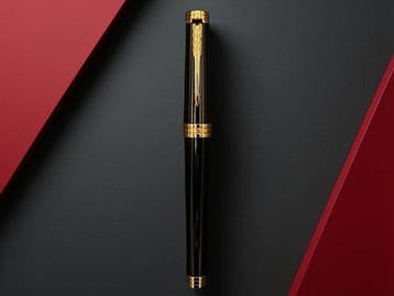 Parker - Premier Black Lacquer GT - Vulpen, Nieuw