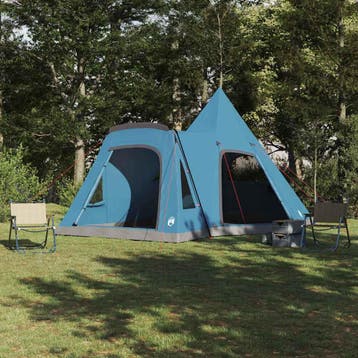 vidaXL Teepee Tent 5-Person 5-persoons Blauw, Verzenden, Nieuw, Tot en met 2