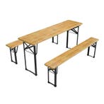 Biertafel / bierbank biertafelset - 3-delig - 170cm picknick, Tuin en Terras, Verzenden, Nieuw