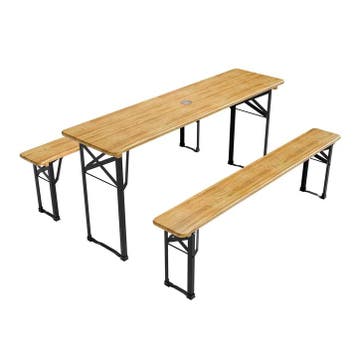 Biertafel / bierbank biertafelset - 3-delig - 170cm picknick, Tuin en Terras, Verzenden, Nieuw
