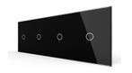 Design Touchscreen schakelaar | Zwart 1+1+1+1 | Puls |, Doe-het-zelf en Verbouw, Elektra en Kabels, Ophalen of Verzenden, Nieuw