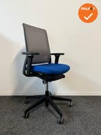 Gispen Zinn bureaustoel - Grijs netweave - blauwe stoffering, Werkplek, Ophalen of Verzenden, Gebruikt, Stoel
