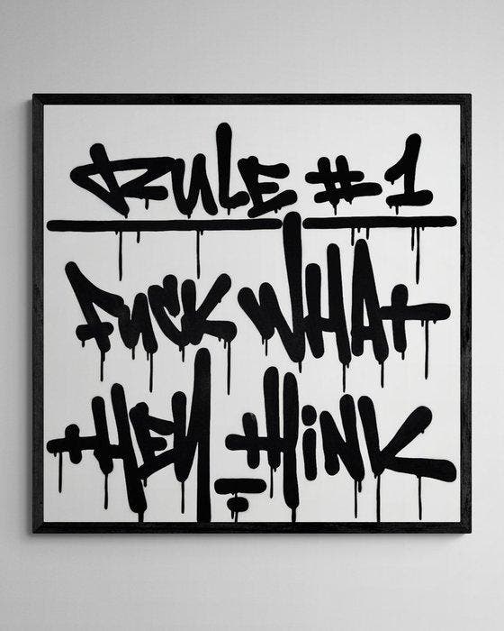 Asko - Rule #1 Fk What They Think, Antiek en Kunst, Kunst | Schilderijen | Modern