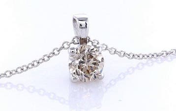 Zonder minimumprijs - Ketting met hanger - 14 karaat Witgoud