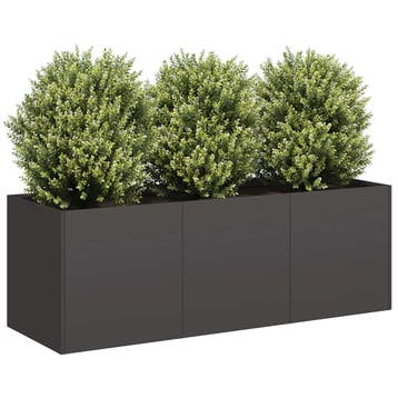vidaXL Plantenbak Zwart 120x40x40 cm Koudgewalst Staal, Verzenden, Nieuw, Metaal