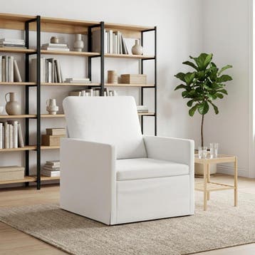 vidaXL Fauteuil Wit 70 x 81 x 82 cm Stof, Huis en Inrichting, Eenpersoons, Verzenden, Nieuw, Minder dan 150 cm