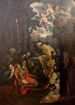 Domenichino Zampieri (1581-1641), After - Das Abendmahl des, Antiek en Kunst