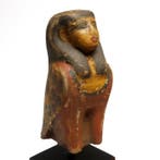 Oud-Egyptisch Hout Polychrome Ba-Bird