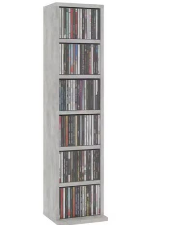 Cd Kast met 6 Open Vakken – Betongrijs, Huis en Inrichting, Verzenden, Nieuw