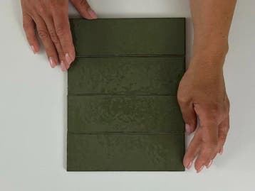 Wandtegel Equipe Ceramica Kalma Selva Groen Glans 6x18,6, Nieuw, Minder dan 20 cm, 10 m² of meer, Wandtegels