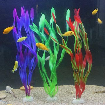 Set van 10 Kunststof Aquariumplanten - Levendige Decoratie v, Verzenden, Nieuw