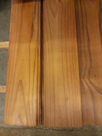 Thermogrenen platohout, Nieuw, Plank