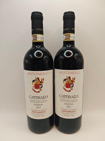 2017 Antoniolo Gattinara - Piëmont Riserva - 2 Flessen (0.75, Verzamelen, Nieuw