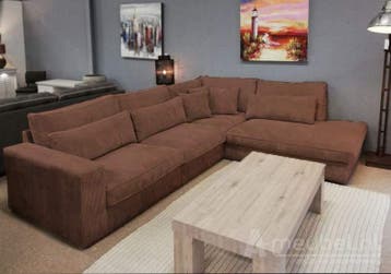 Hoekbank Terheijden - hoekbanken - Bruin, Nieuw, 150 cm of meer, Stof, 250 tot 300 cm