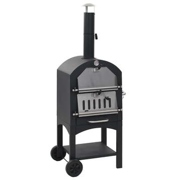 vidaXL Pizzaoven op houtskool met terracotta pizzasteen, Verzenden, Nieuw