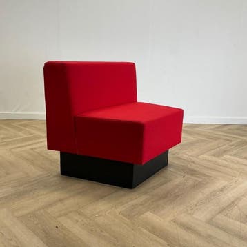 modulaire fauteuil, rood - zwart, Gebruikt, Ophalen of Verzenden, Rood, Eén