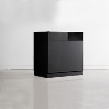 Zwarte glossy toonbank met vitrinelade c-pek-005 EX RENTAL