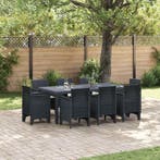 vidaXL Tuin eettafelset 9 pcs Antracietkleurig Polypropyleen, Verzenden, Nieuw, Meer dan 8 zitplaatsen