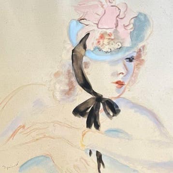 André Dignimont (1891–1965) - Élégante au chapeau fleuri