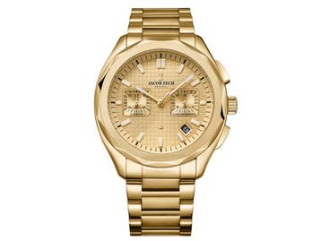 Veiling - Jacob Zech Horloge Lisboa Goud 42mm, Nieuw